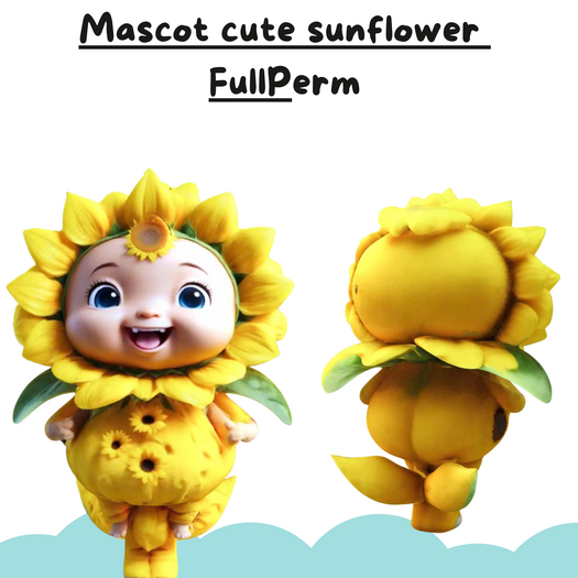 (AL) Mascot cute sunflower full perm