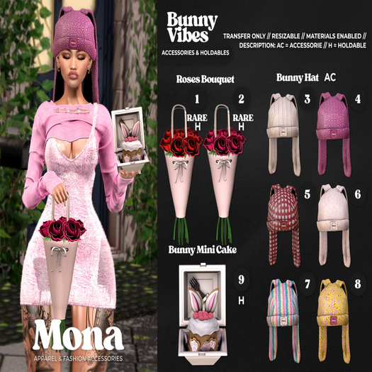 7. MONA - Bunny Hat - Pastels