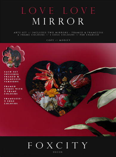 FOXCITY. Decor - Love Love Mirror (Art2)