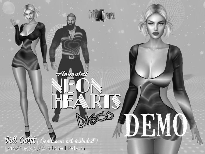 hizNherz Disco Neon Hearts DEMO (Animated)