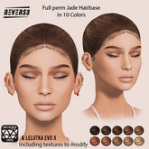 Reverse | Full Perm Jade Hairbase in 10 Colors for LeLutka Evo X Heads & SLUV Heads *Including textures to modify*