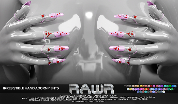 RAWR! Irresistible Hand Adornments (add me)