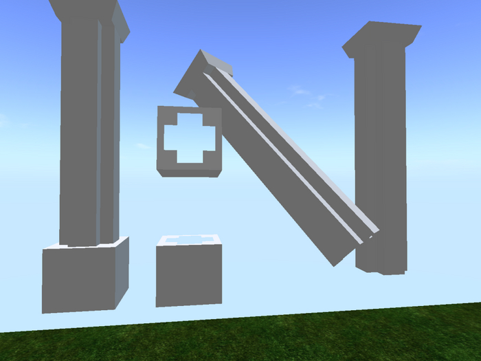 square column decoration - MESH - FULL PERM
