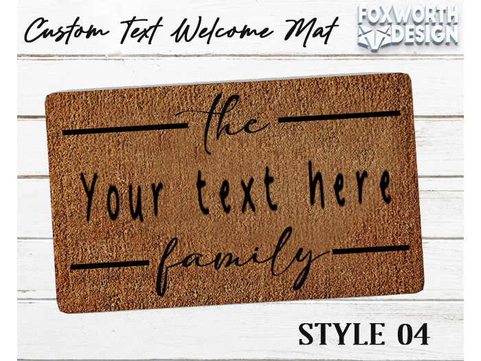 FWD // Custom Text Welcome Mat // Style 04 