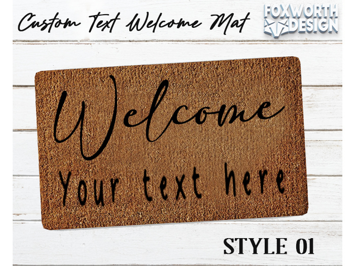FWD // Custom Text Welcome Mat // Style 01 