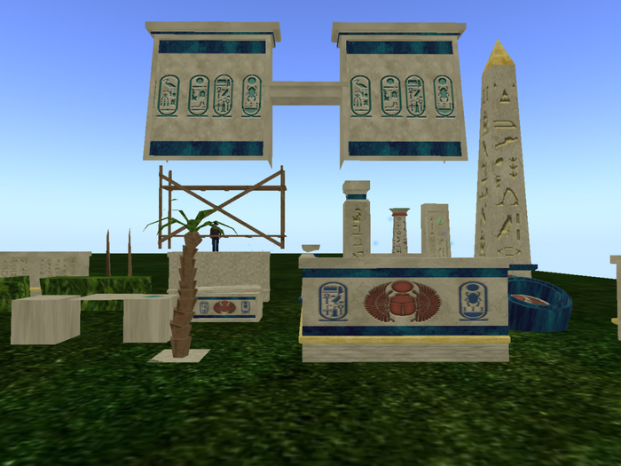 Collection of wall columns from Egyptian antiquity  - MESH - FULL PERM