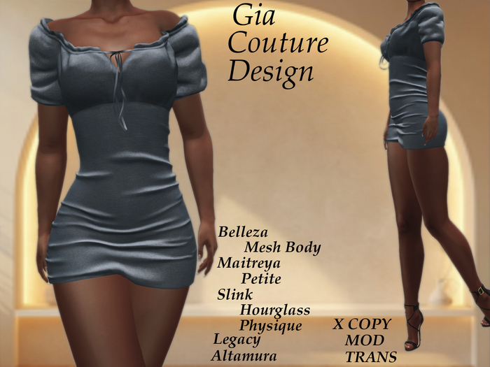 "GCD" Carles Short Dress Blue
