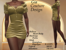 "GCD" Carles Short Dress Yellow