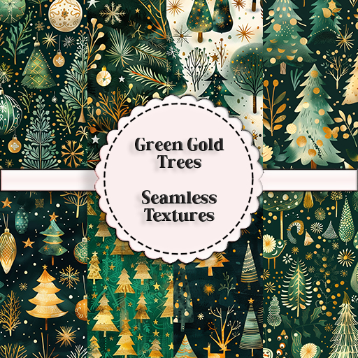 SATO - Green Gold Trees - Seamless Textures