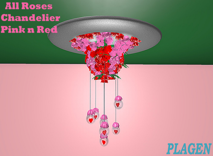 All Roses  Chandelier Red n pink  - PLAGEN  (ADD)