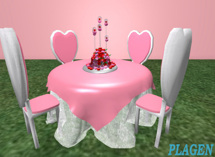 All Roses Table Set  Red n pink   - PLAGEN  (ADD)
