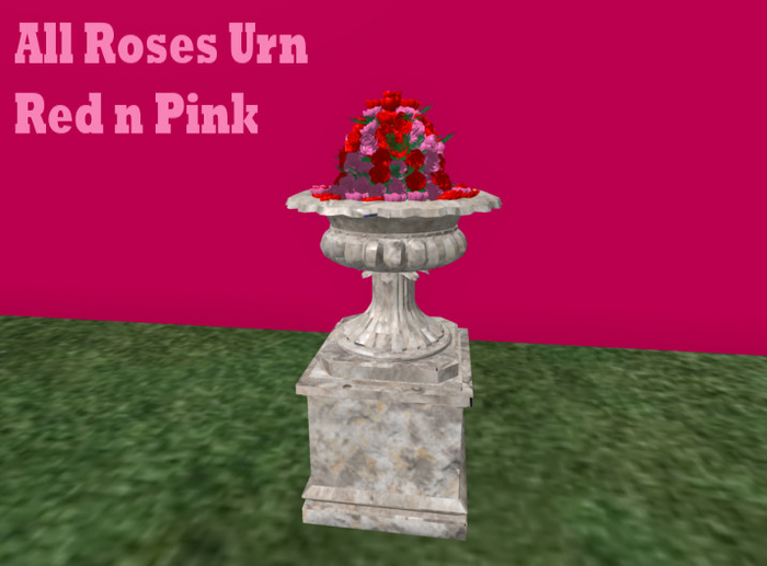 All Roses Urn Red n pink   - PLAGEN  (ADD)