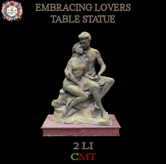 *LKK* Embracing Lovers Table Statue  