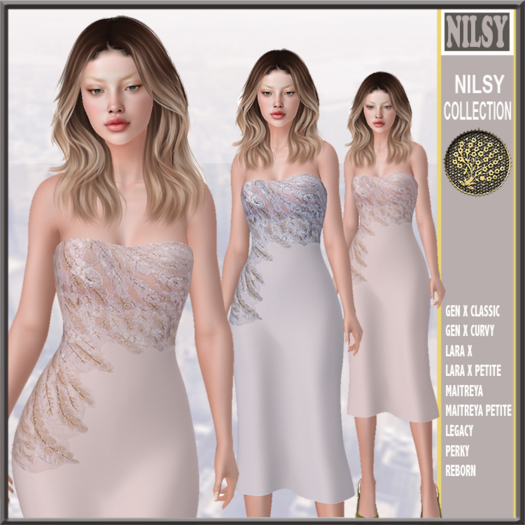 BEADED SILK DRESS,2 COLORS