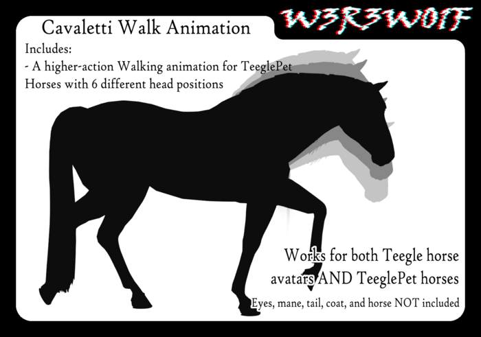 [W3R3W01F] Cavaletti Walk Animation