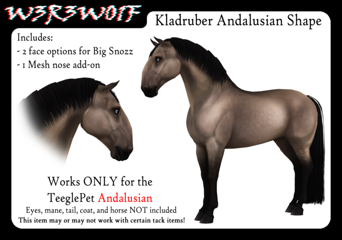 [W3R3W01F] Kladruber Andalusian Shape