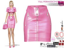 Full Perm Pink Leather Skirt Slink Maitreya 5.3 LaraX Voluptuous Belleza Ocacin Tonic TMP Ebody Reborn Legacy