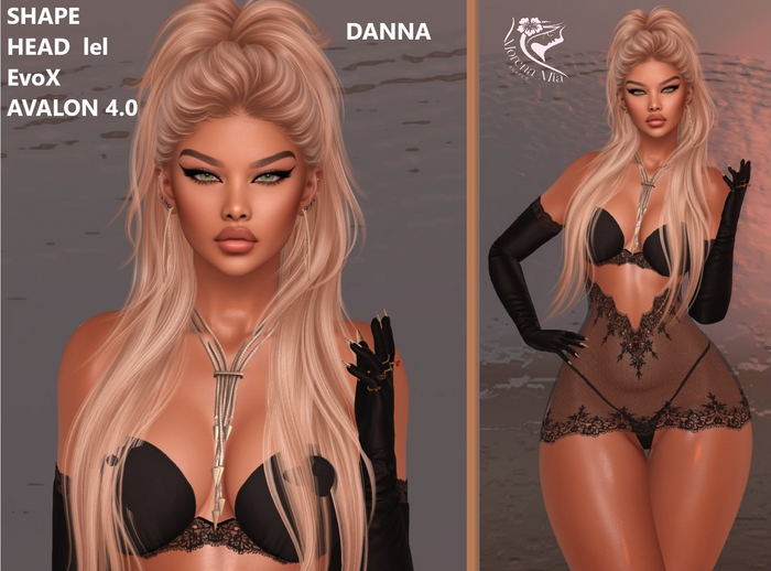 DANNA  SHAPE HEAD EvoX  AVALON 4.0 Lelutka (Maitreya,larax,legacy,,Reborn,Erika ,,Belleza Gen.X Curvy.Kupra