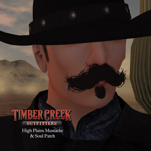 [Timber Creek] High Plains Mustache Set-Black