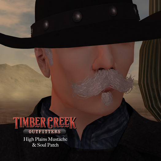 [Timber Creek] High Plains Mustache Set-White