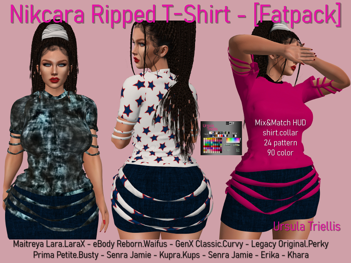 7102 Nikcara Mesh Ripped T-Shirt - [Fatpack]
