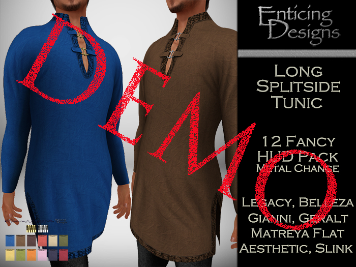 *ED Long Split Side Tunic - Fancy DEMO Pack