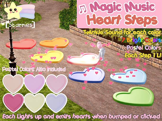 [Starries] Musical Light Up Heart Steps