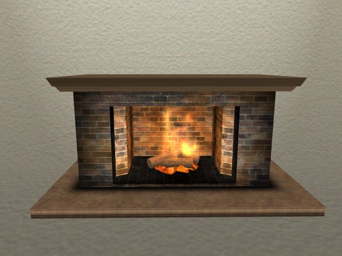 Modern Brick Fireplace