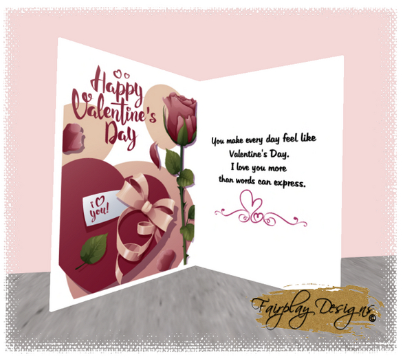 ~FDA~ How You Make Me Feel Valentine Greeting Card~