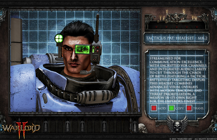 [WARLORD] - Tacticus Pat. Headset - Mk.2