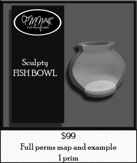 FMN Full Perms Sculpty Fishbowl