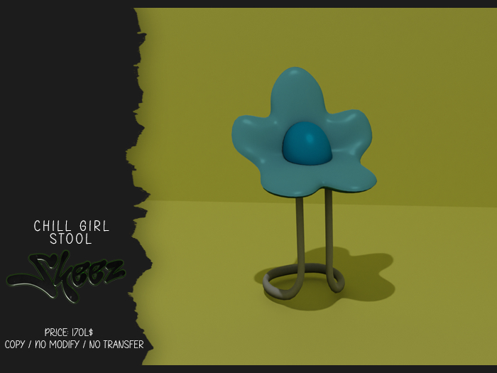 SKEEZ // CHILL GIRL STOOL (Blue)