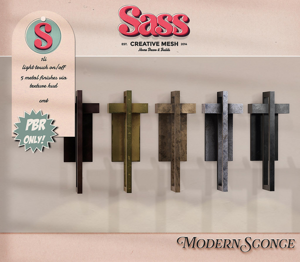 Sass (Modern Sconce) PBR Update
