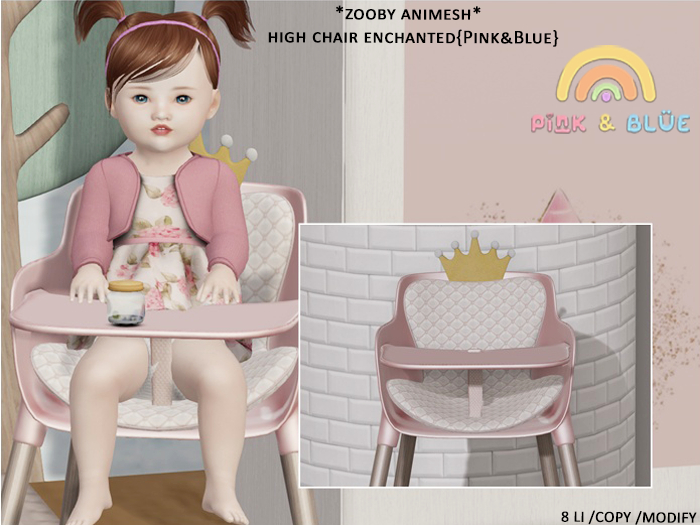 Zooby Animesh High Chair Enchanted{Pink&Blue}