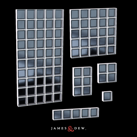 James&Dew ..  Retro Glass Bricks - Clear