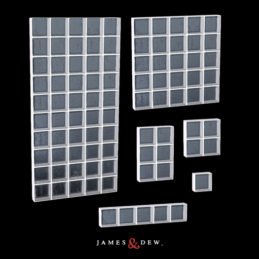 James&Dew ..  Retro Glass Bricks - RainyDay