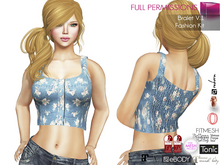 Full Perm Floral Print Square Neck Crop Tank Top Bralet Slink Maitreya 5.3 LaraX Belleza Ocacin Ebody Reborn Legacy