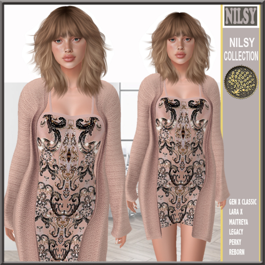 CARDIGAN&PAYETTE DRESS