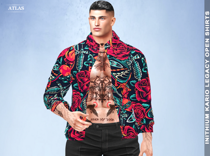 *ATLAS*INITHIUM KARIO LEGACY OPEN SHIRTS ROSE