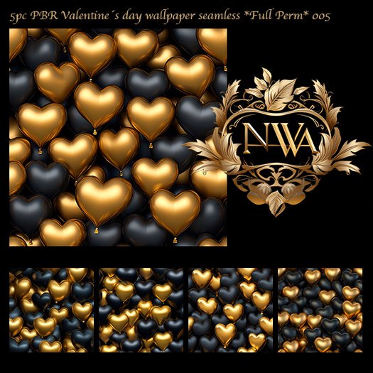 5pc PBR Valentine’s day wallpaper seamless *Full Perm* 005