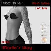 [ !M ] DEMO Tribal Rules Left Sleeve Tattoo