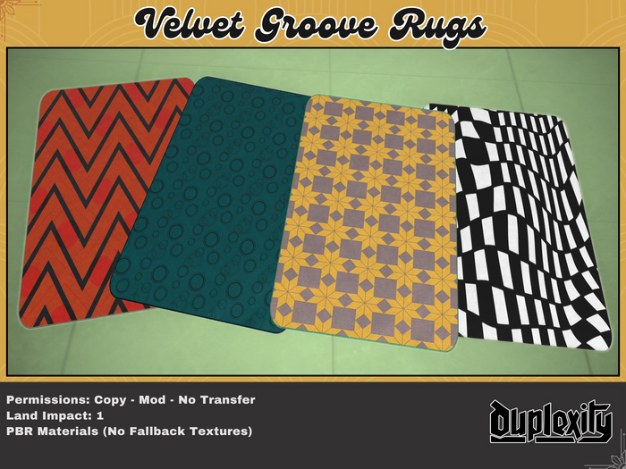 [Duplexity] Velvet Groove Rugs