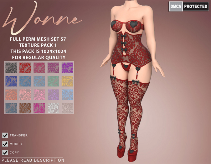 WONNE (57) Full Perm Mesh (1024 Texture Pack 1)
