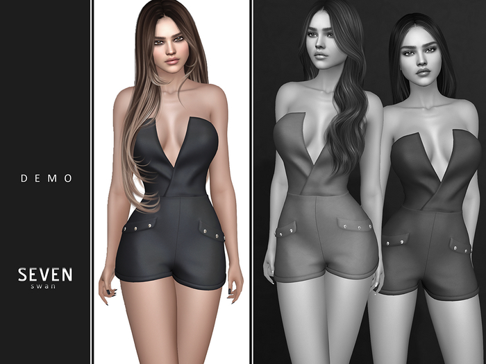 SEVEN - SWAN mesh JUMPSUIT (demo)
