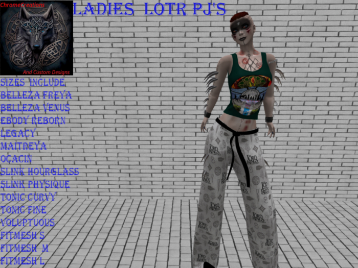 Ladies  Nerd Pjs - LOTR