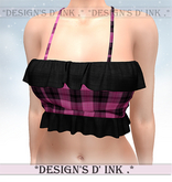 Carry Top - Dark Plaid Black & Pink