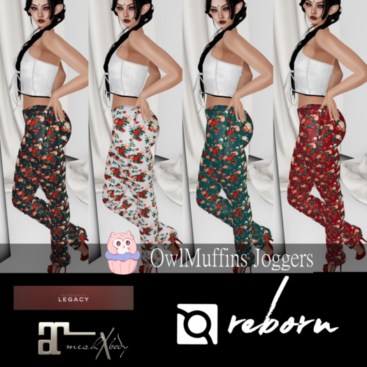 [OwlMuffins] Joggers Roses Fat Pack