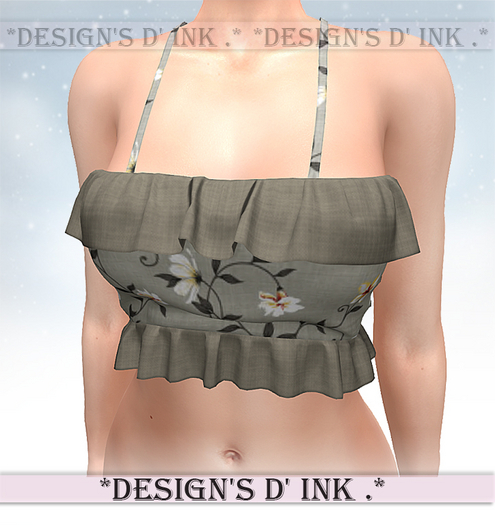 Amanda Top - Floral Olive