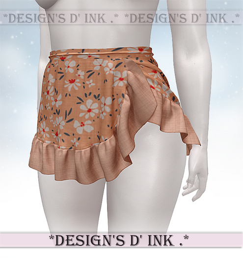 Amanda Skirt - Floral Orange