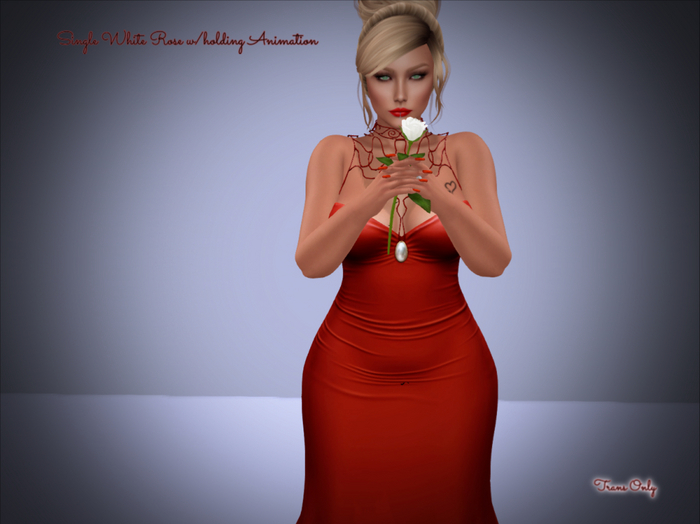 Single White Rose w/Animation - ADD